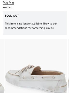 Miu Miu White Leather Slip-On Moccasin